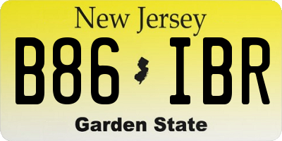 NJ license plate B86IBR