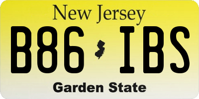 NJ license plate B86IBS