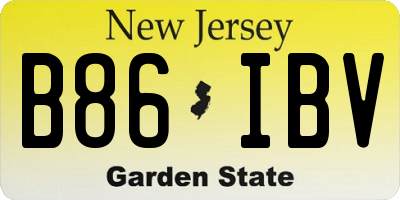 NJ license plate B86IBV