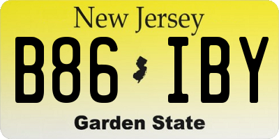 NJ license plate B86IBY