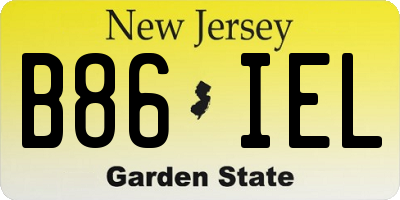 NJ license plate B86IEL