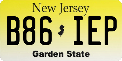 NJ license plate B86IEP