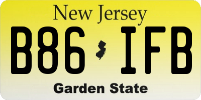 NJ license plate B86IFB