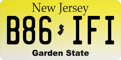 NJ license plate B86IFI
