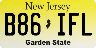 NJ license plate B86IFL