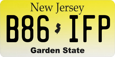 NJ license plate B86IFP