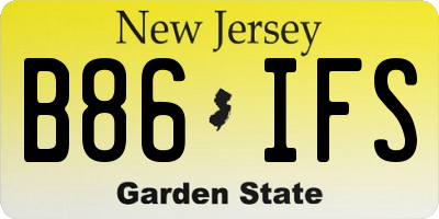 NJ license plate B86IFS
