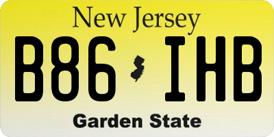 NJ license plate B86IHB