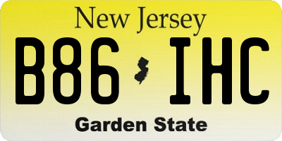 NJ license plate B86IHC