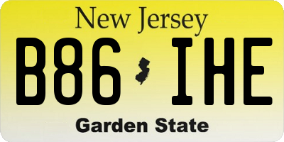 NJ license plate B86IHE
