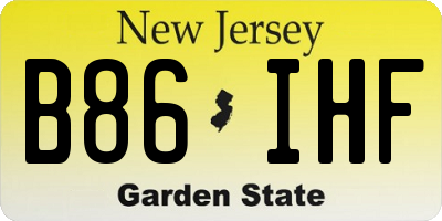 NJ license plate B86IHF