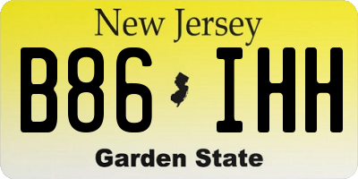 NJ license plate B86IHH