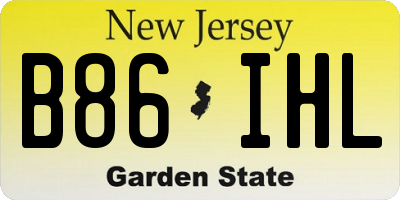 NJ license plate B86IHL