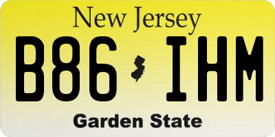 NJ license plate B86IHM