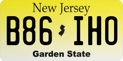 NJ license plate B86IHO