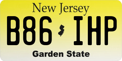 NJ license plate B86IHP