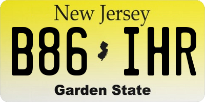 NJ license plate B86IHR