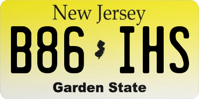 NJ license plate B86IHS