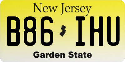 NJ license plate B86IHU