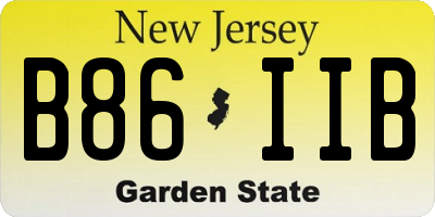 NJ license plate B86IIB