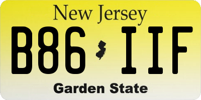 NJ license plate B86IIF