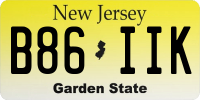 NJ license plate B86IIK