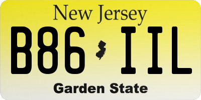 NJ license plate B86IIL