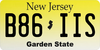 NJ license plate B86IIS