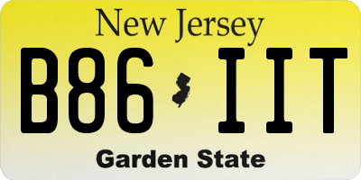 NJ license plate B86IIT