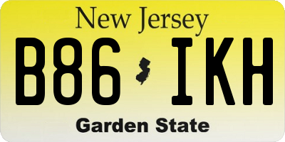 NJ license plate B86IKH
