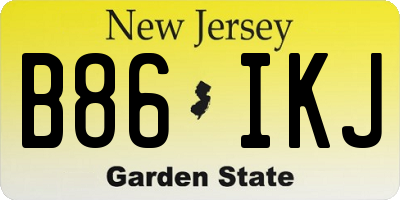 NJ license plate B86IKJ