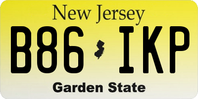 NJ license plate B86IKP