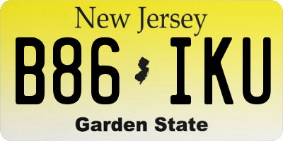 NJ license plate B86IKU