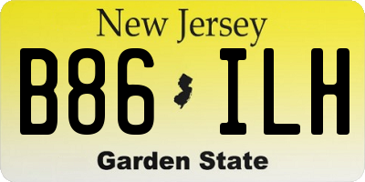 NJ license plate B86ILH