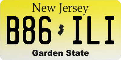 NJ license plate B86ILI