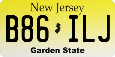 NJ license plate B86ILJ