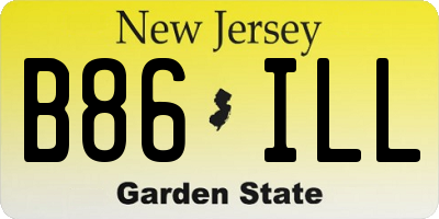 NJ license plate B86ILL