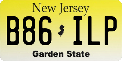 NJ license plate B86ILP
