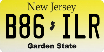 NJ license plate B86ILR