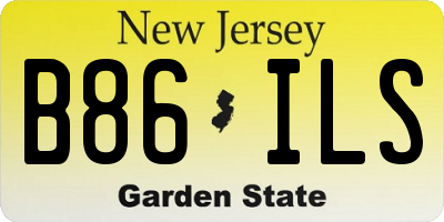 NJ license plate B86ILS