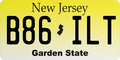 NJ license plate B86ILT