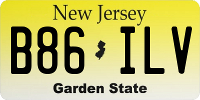 NJ license plate B86ILV