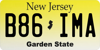 NJ license plate B86IMA
