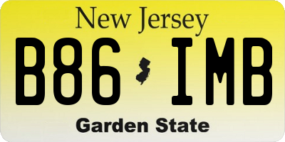 NJ license plate B86IMB