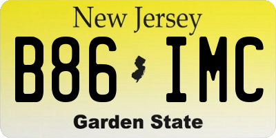 NJ license plate B86IMC