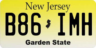 NJ license plate B86IMH