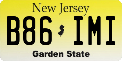 NJ license plate B86IMI