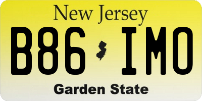 NJ license plate B86IMO