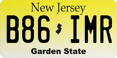 NJ license plate B86IMR