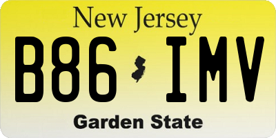 NJ license plate B86IMV